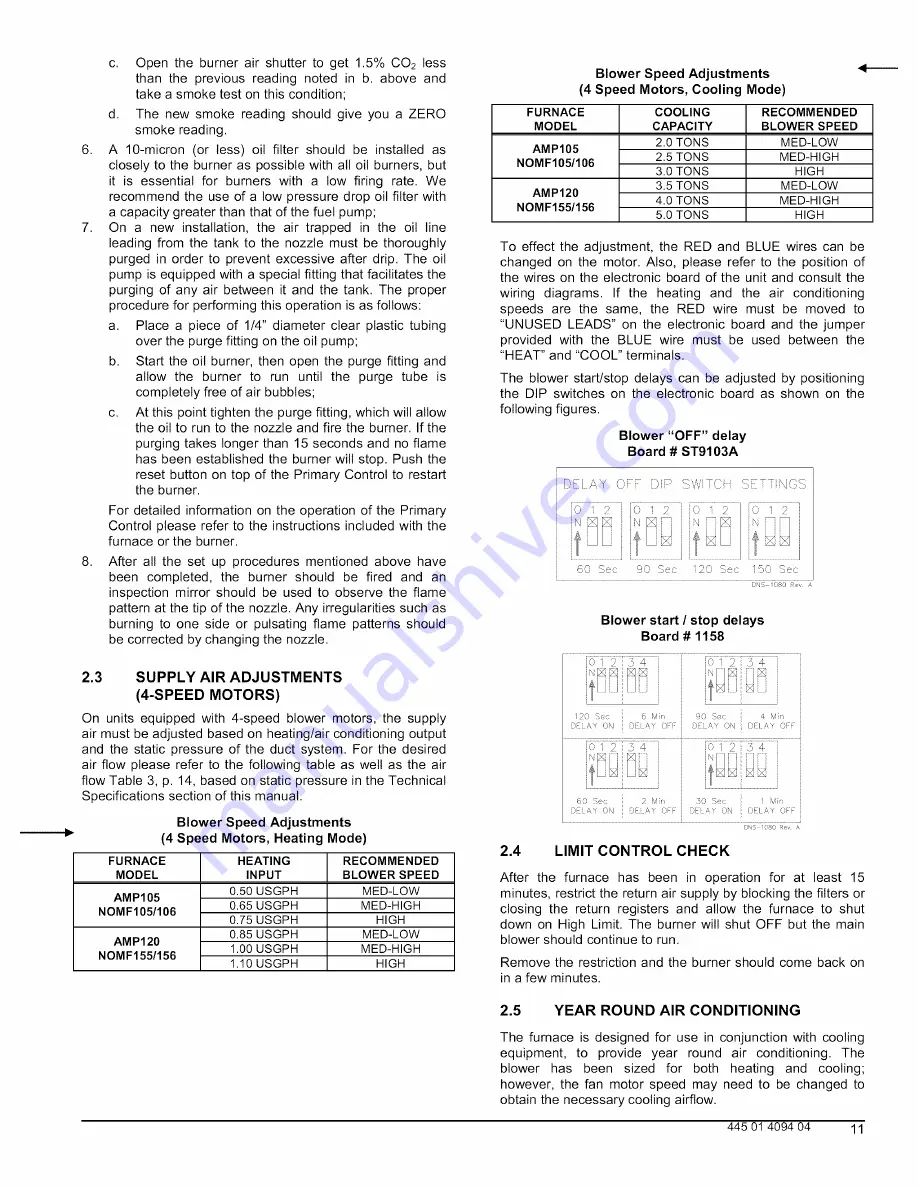 ICP AMP105-1E2 Installation Instructions And Owner'S Manual Download Page 10