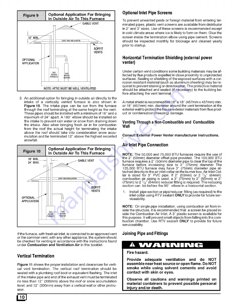 ICP NTC7/GNL Series Installation Instructions Manual Download Page 10