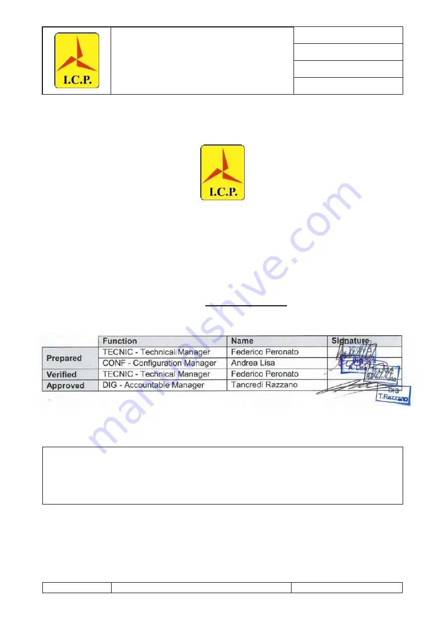 ICP SAVANNAH S Maintenance Manual Download Page 1