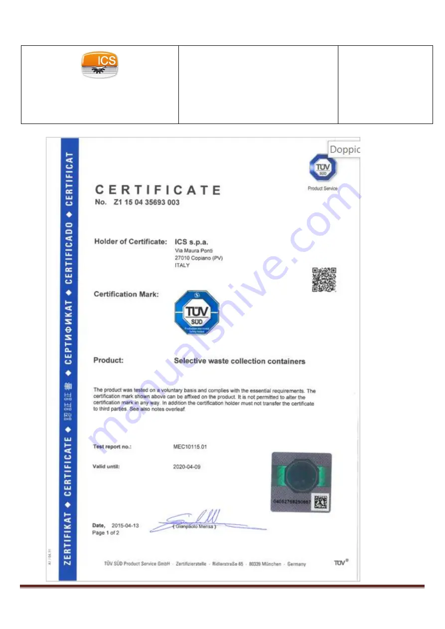 ICS LT 80 Assembly Manual And Use And Care Download Page 17