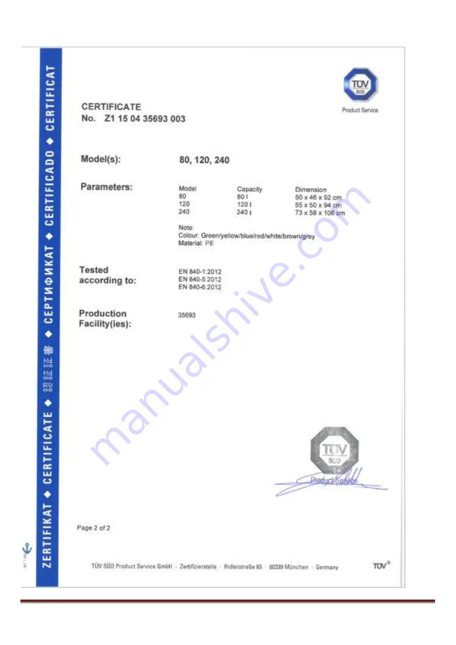 ICS LT 80 Assembly Manual And Use And Care Download Page 18