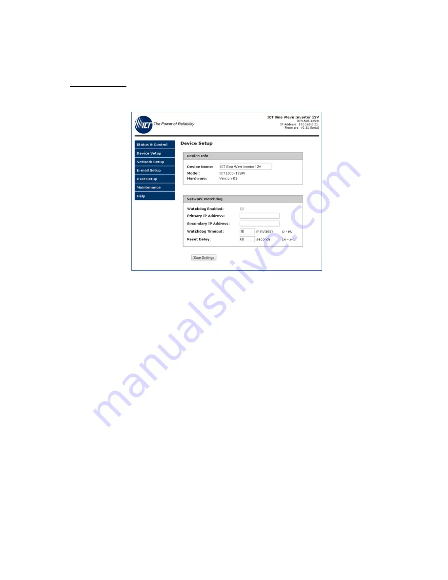 ICT ICT1500-12SW Instruction Manual Download Page 13