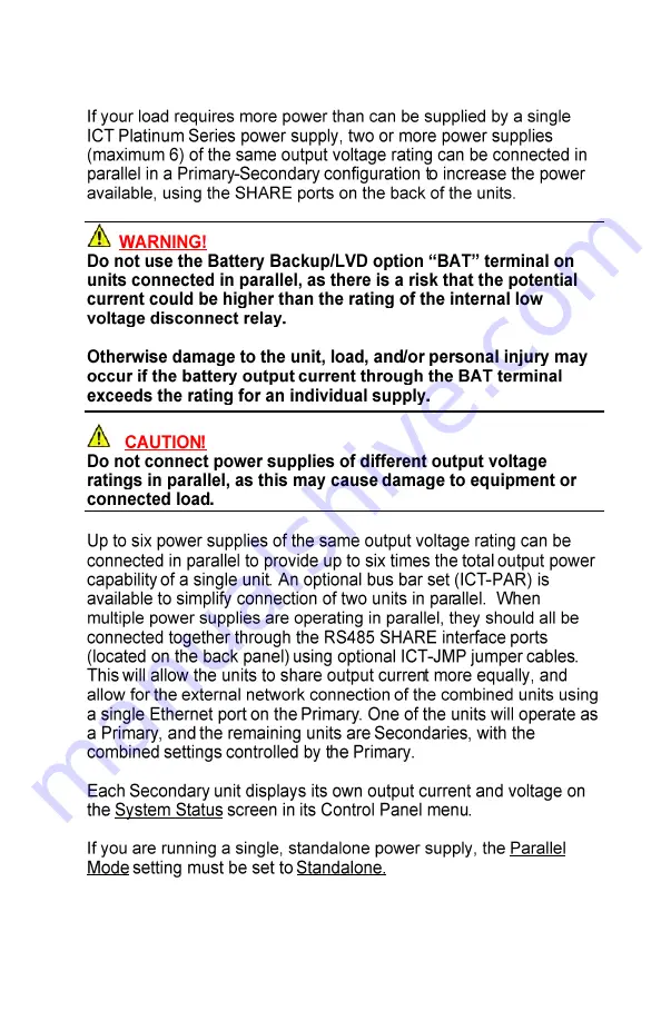 ICT ICT1600-12SC Instruction Manual Download Page 23