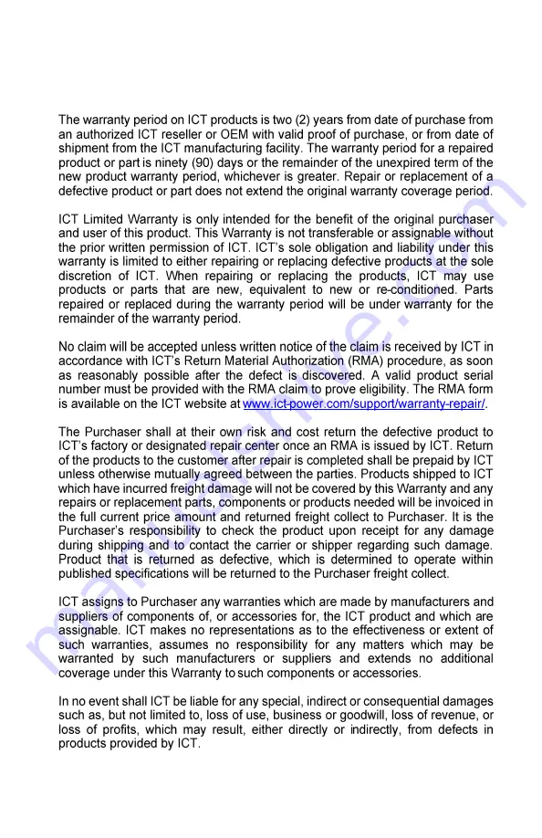 ICT ICT1600-12SC Instruction Manual Download Page 55