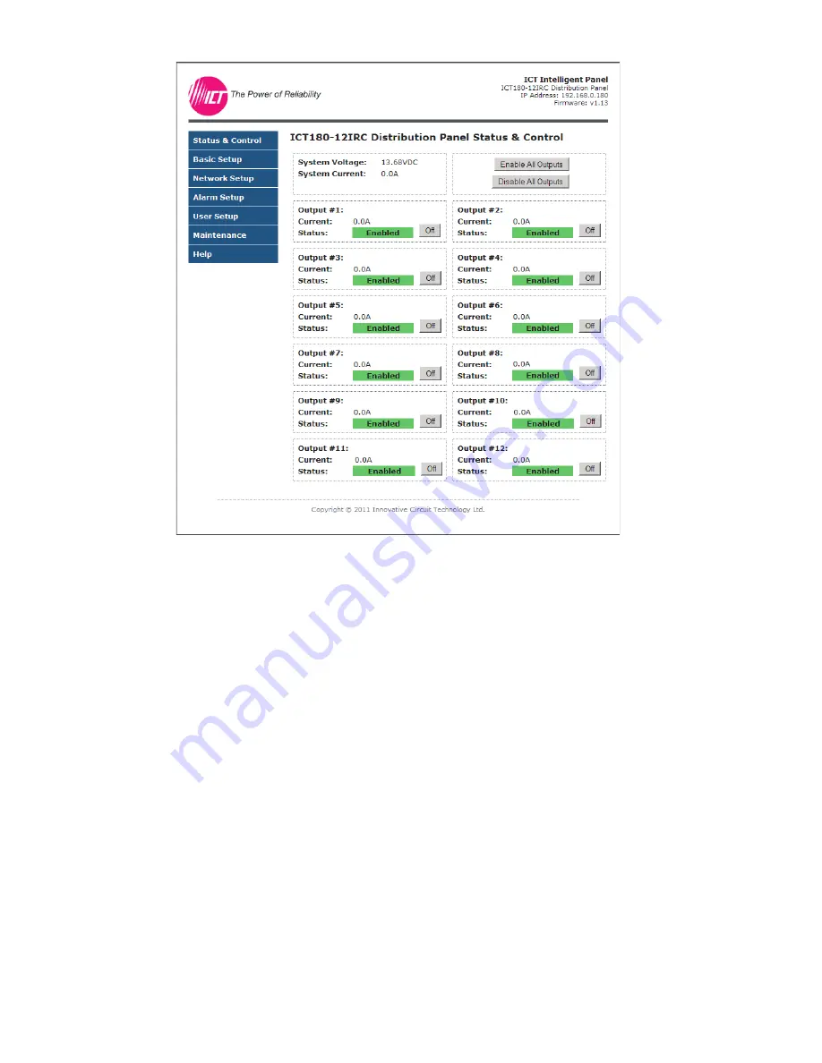 ICT ICT180-12IRC Скачать руководство пользователя страница 11