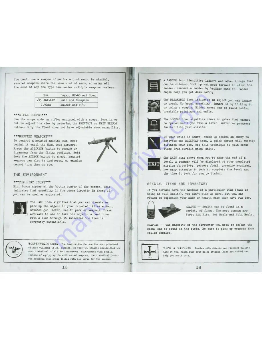 id Software RETURN TO CASTLE WOLFENSTEIN-TIEDS OF WAR Manual Download Page 11