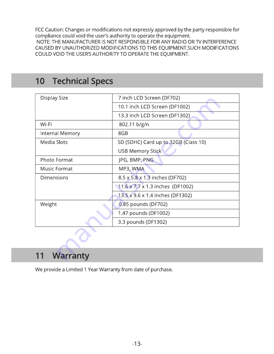 iDeaPLAY DF1302 Скачать руководство пользователя страница 14