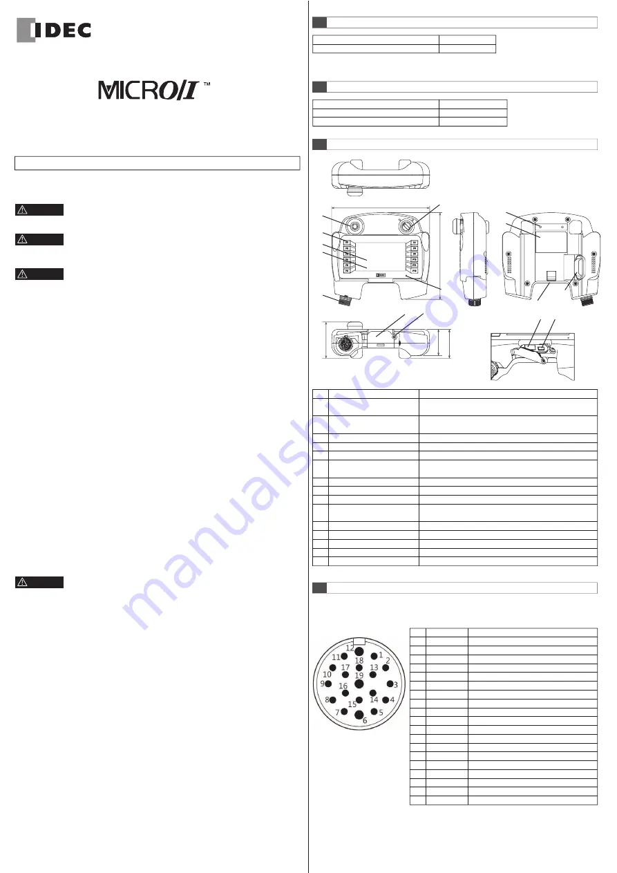 IDEC MICRO/I HG1P Series Instruction Sheet Download Page 3