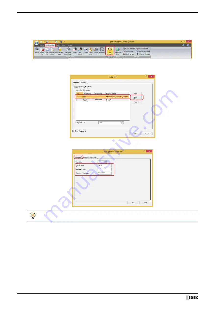 IDEC MICRO/I HG4G-CJT22 F-B Series User Manual Download Page 1216