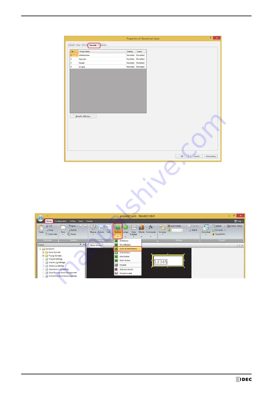 IDEC MICRO/I HG4G-CJT22 F-B Series User Manual Download Page 1234