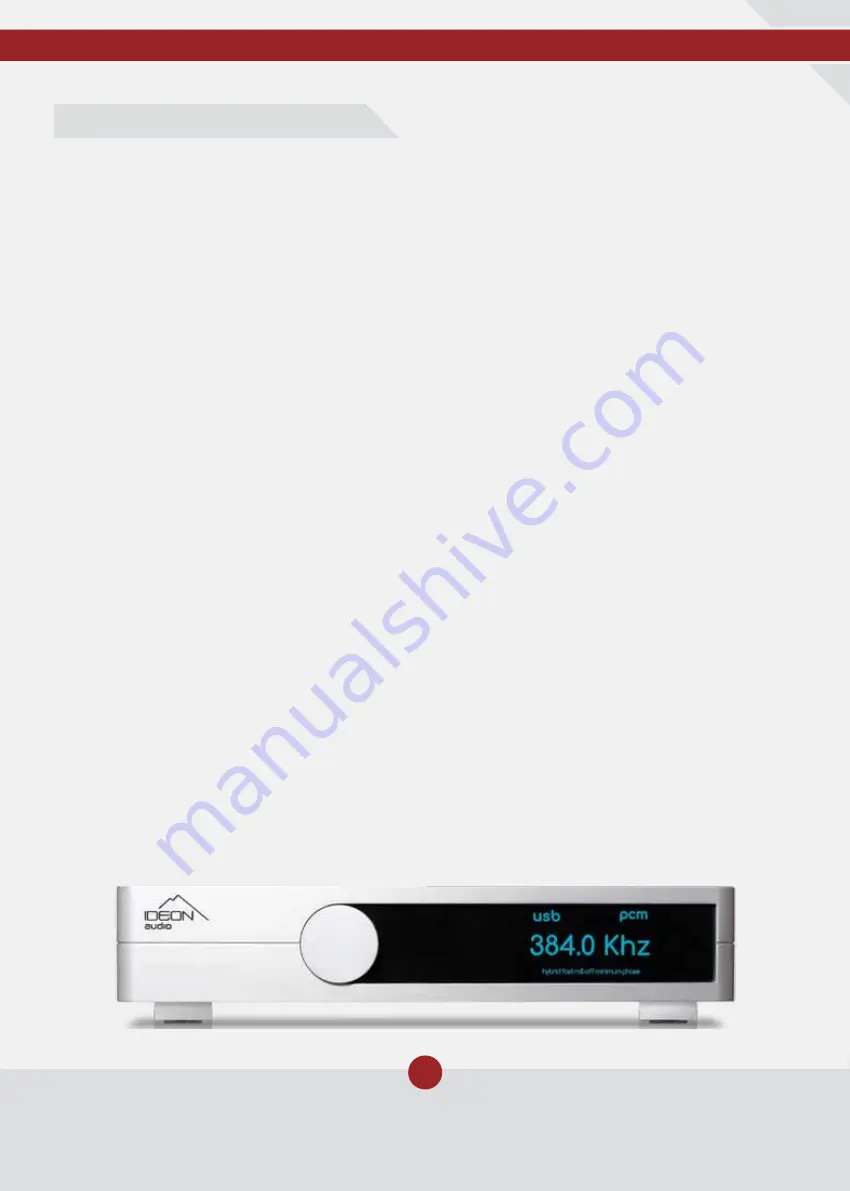 Ideon Audio Absolute epsilon User Manual Download Page 9