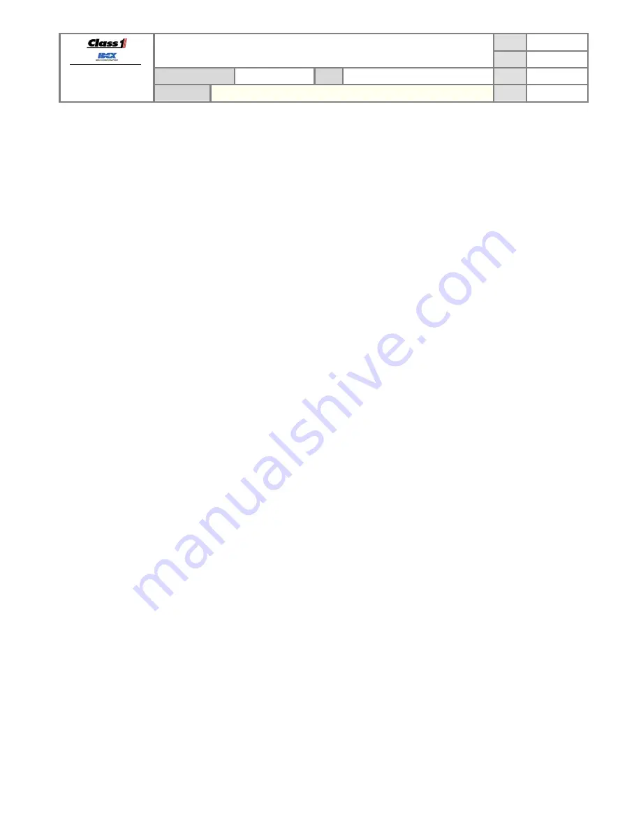 Idex Class 1 ITL 40 Operation Manual Download Page 3