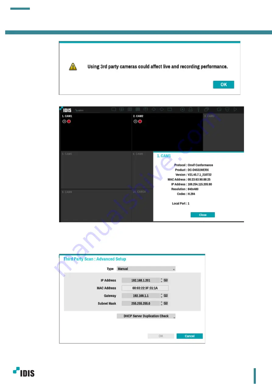 Idis DC-D45 WERX Series Configuration Manual Download Page 11