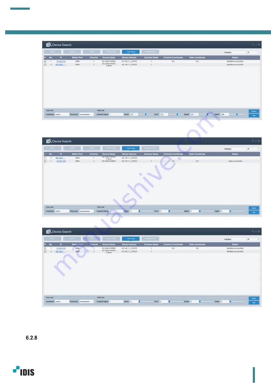 Idis DC-D45 WERX Series Configuration Manual Download Page 23