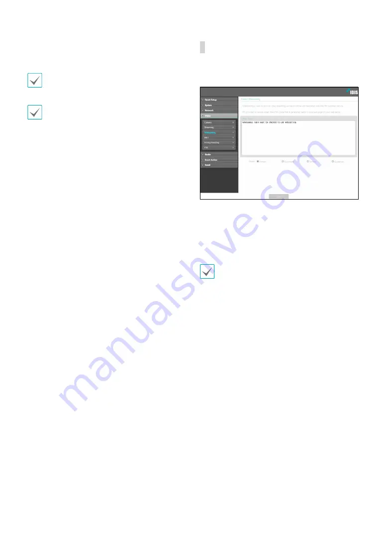 Idis DC-S3 83HRX Series Operation Manual Download Page 22