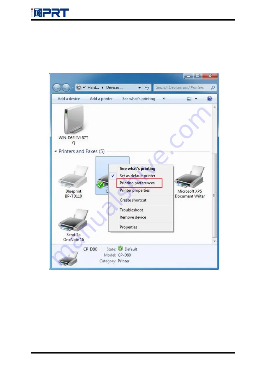 iDPRT CP-D80 User Manual Download Page 28