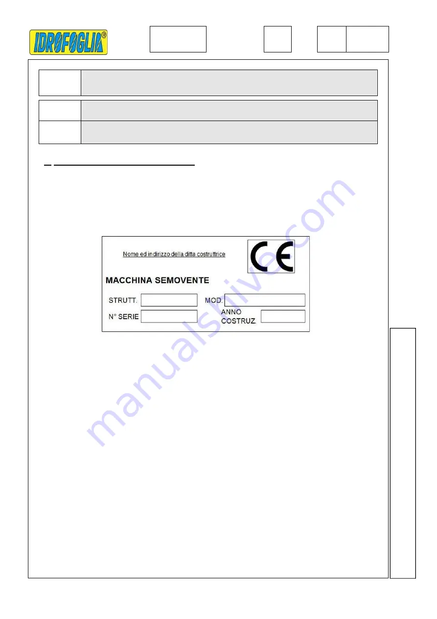 IDROFOGLIA TURBOCAR IG1 Operating Instructions Manual Download Page 15