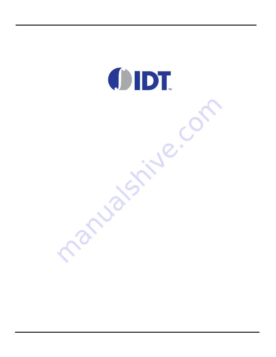 IDT 89EBPES12N3 Evaluation Board Manual Download Page 1