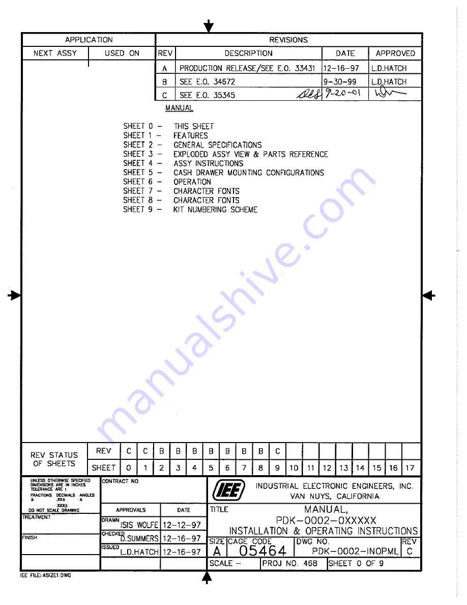 IEE PDK 0002 Series Reference Manual Download Page 1