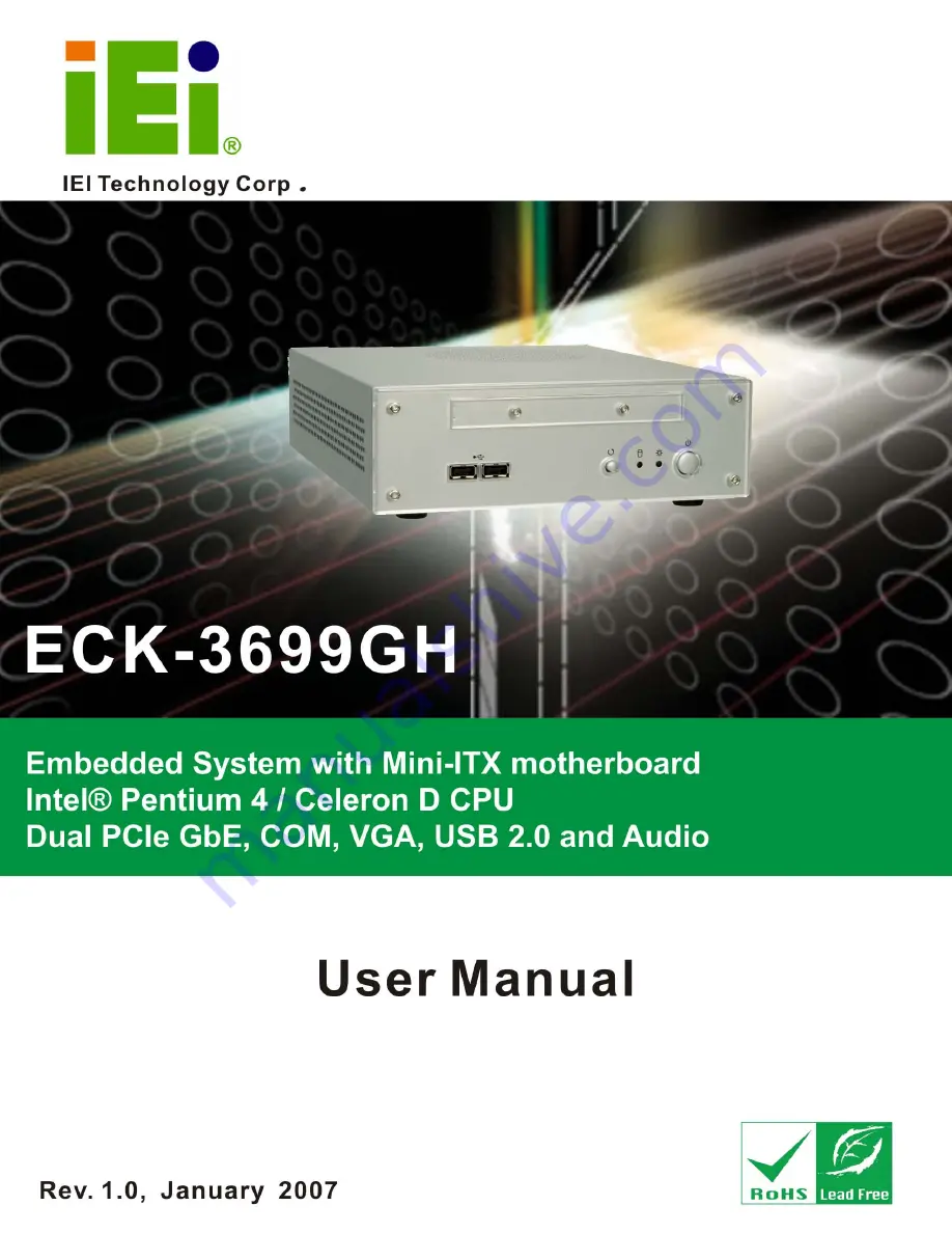 IEI Technology ECK-3699GH Скачать руководство пользователя страница 1