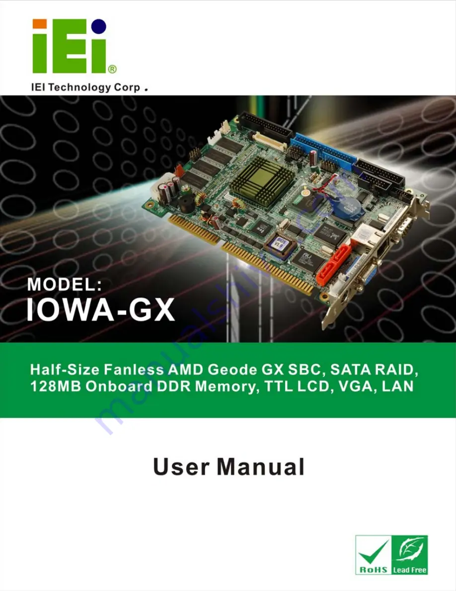 IEI Technology IOWA-GX User Manual Download Page 1