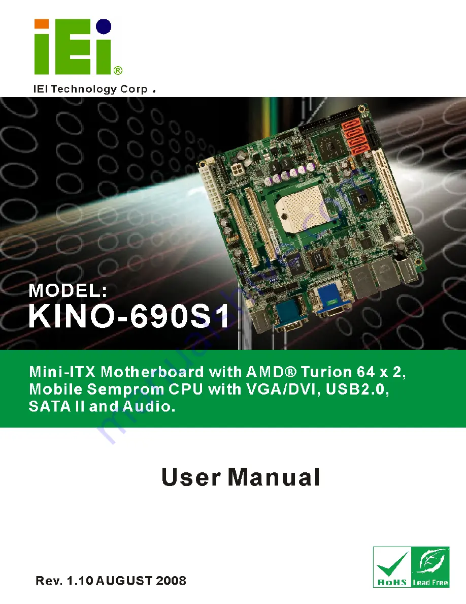 IEI Technology KINO-690S1 Скачать руководство пользователя страница 1