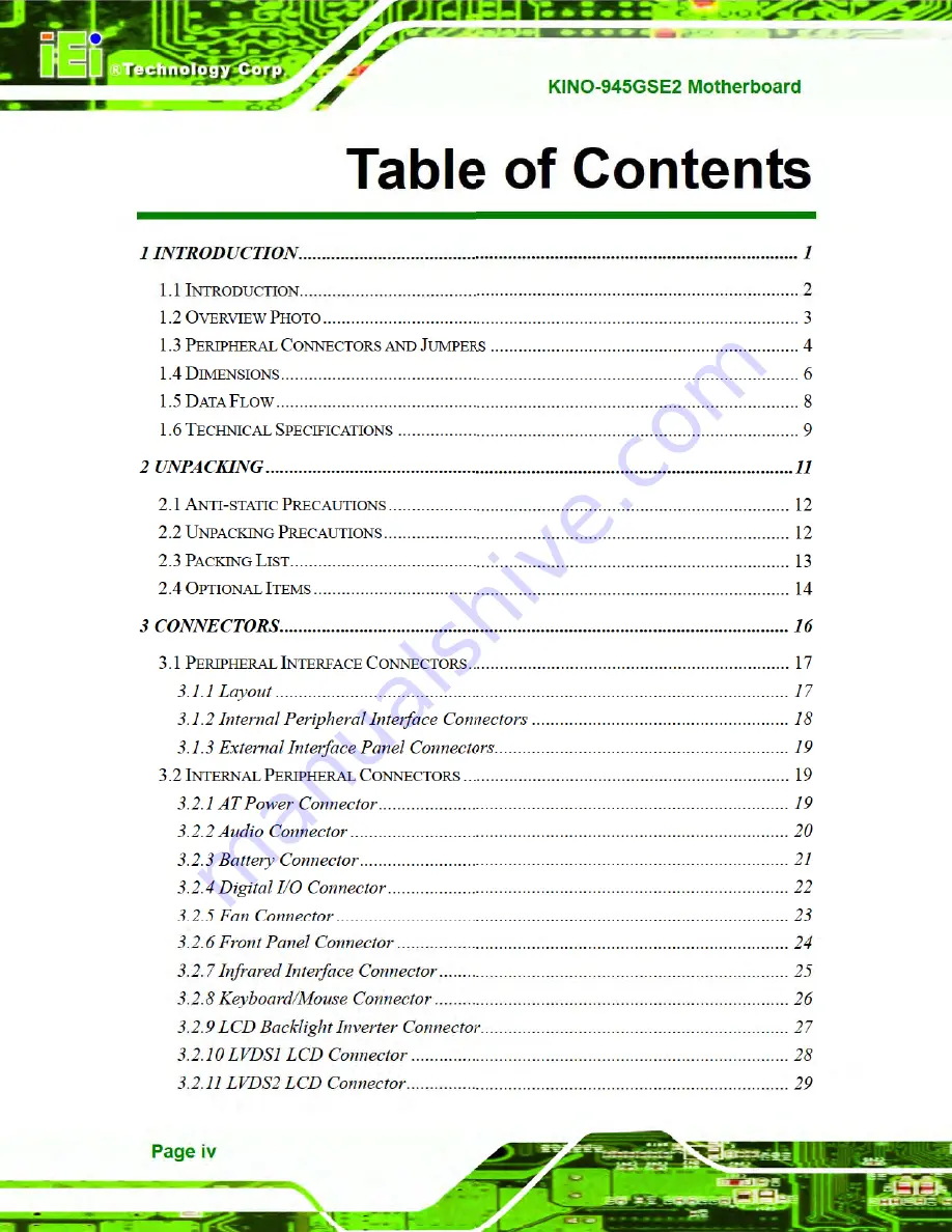 IEI Technology KINO-945GSE2 User Manual Download Page 5