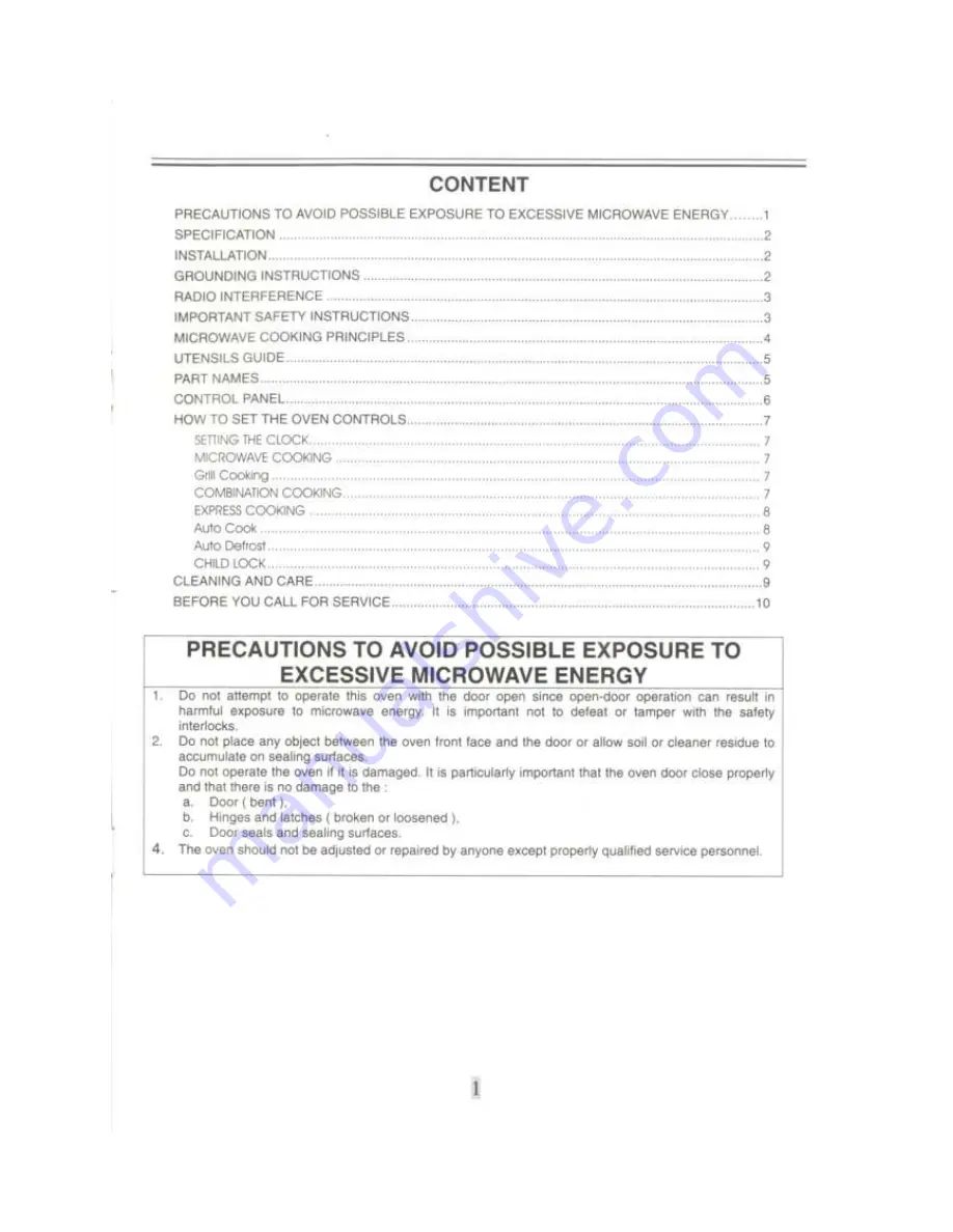 IFB 20PG1S Owner'S Manual Download Page 2