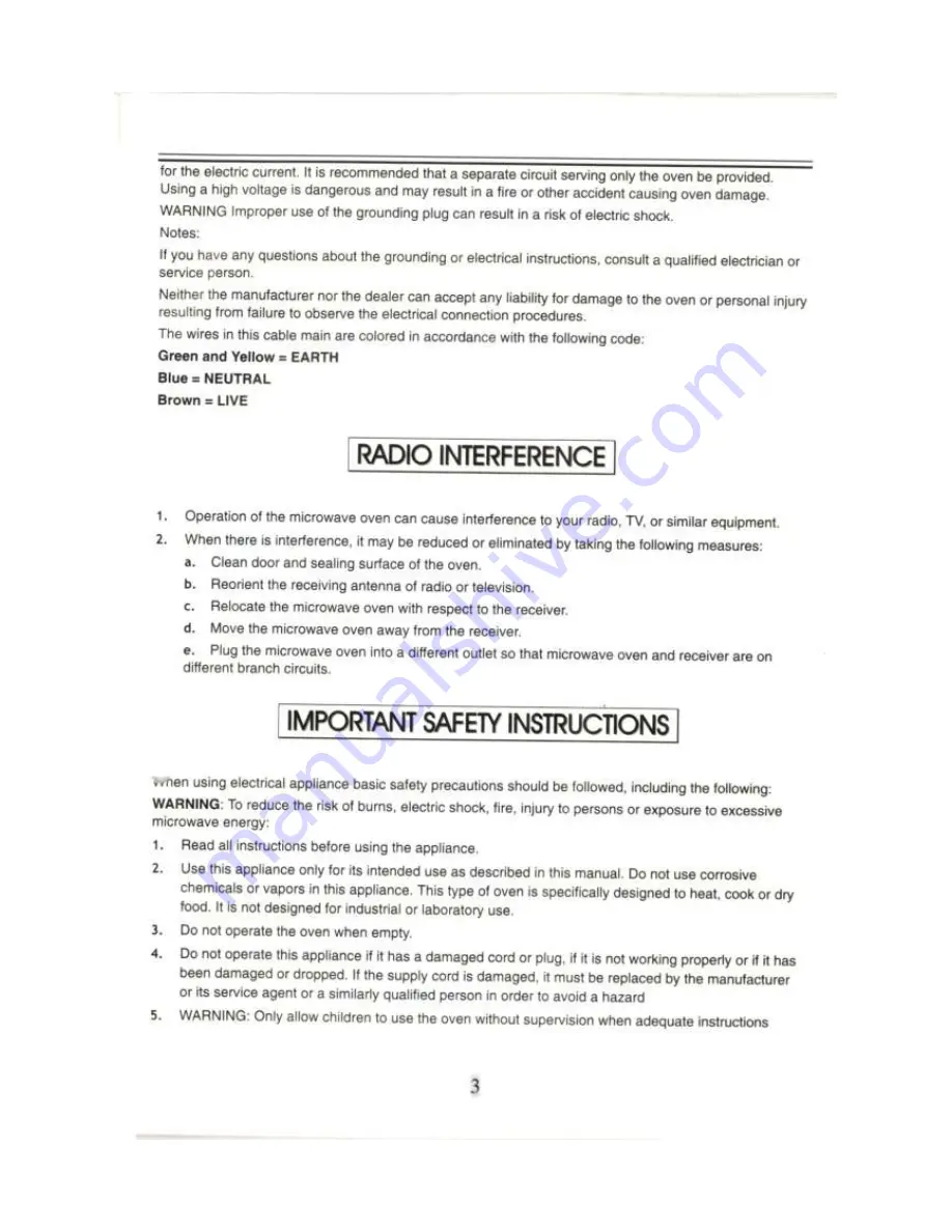 IFB 20PG1S Owner'S Manual Download Page 4