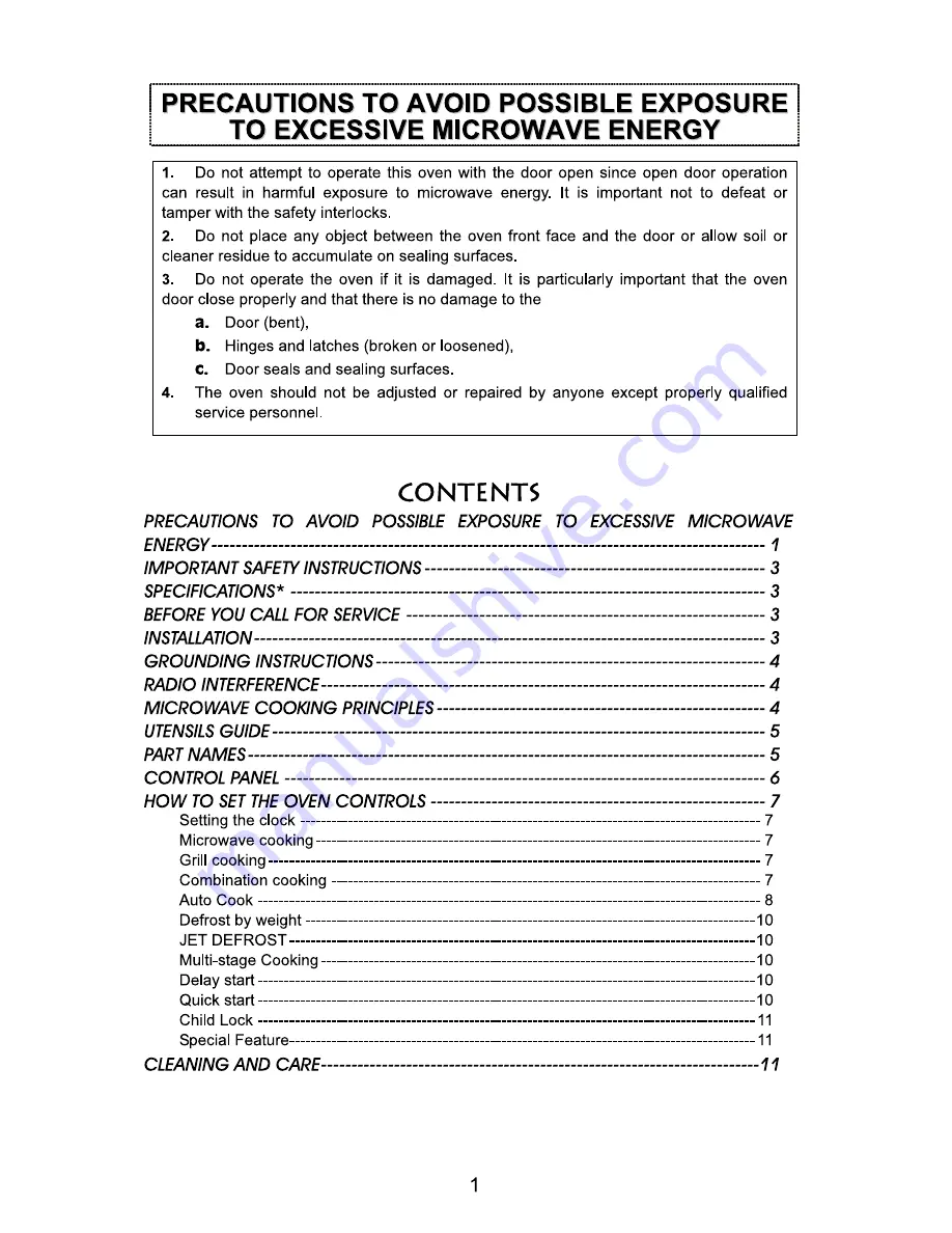 IFB 20PG2S Owner'S Manual Download Page 2