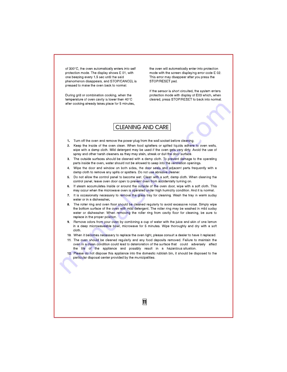 IFB 20SC2 Owner'S Manual Download Page 12