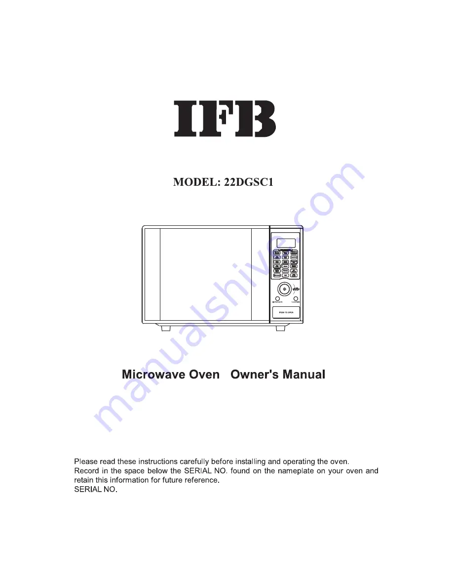 IFB 22DGSC1 Owner'S Manual Download Page 1