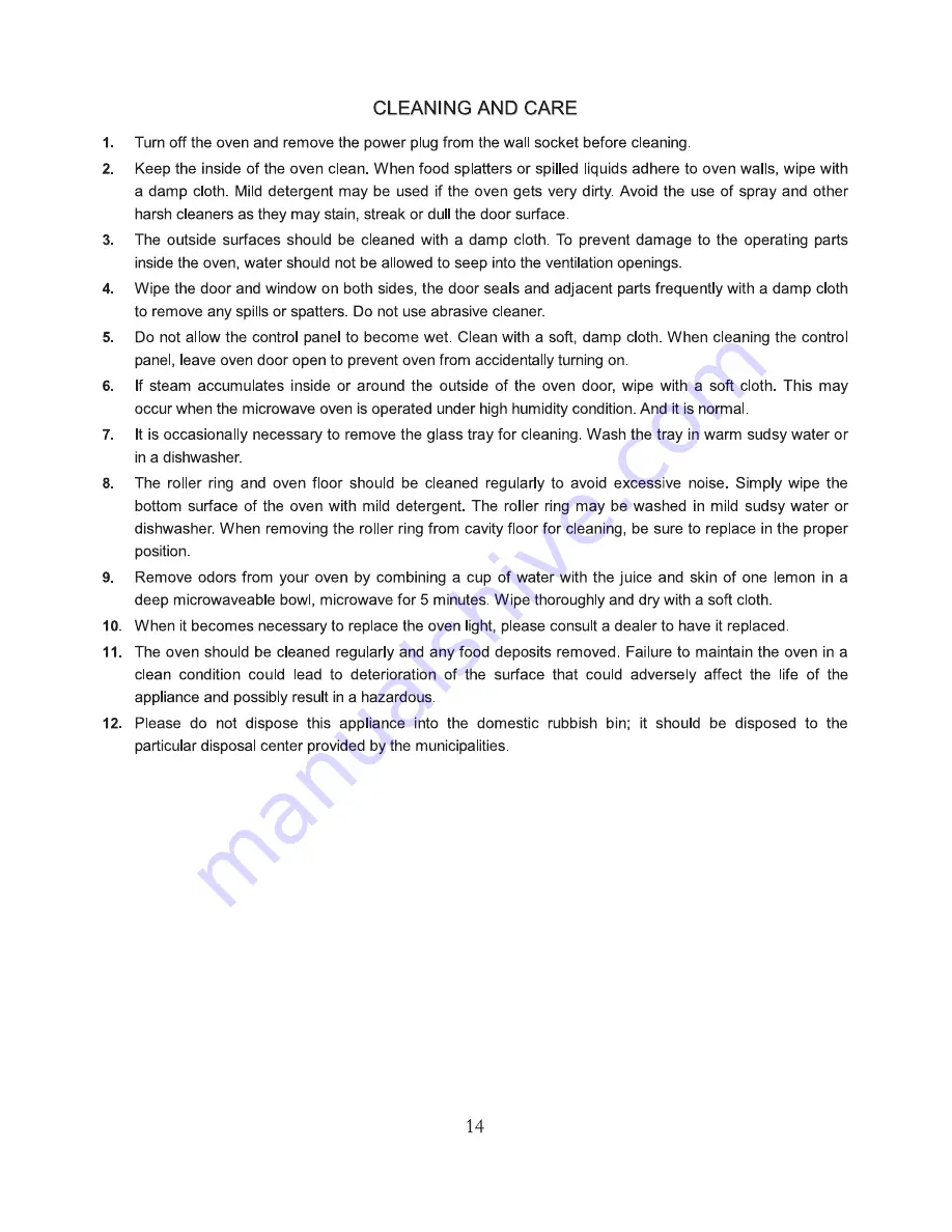 IFB 22DGSC1 Owner'S Manual Download Page 16