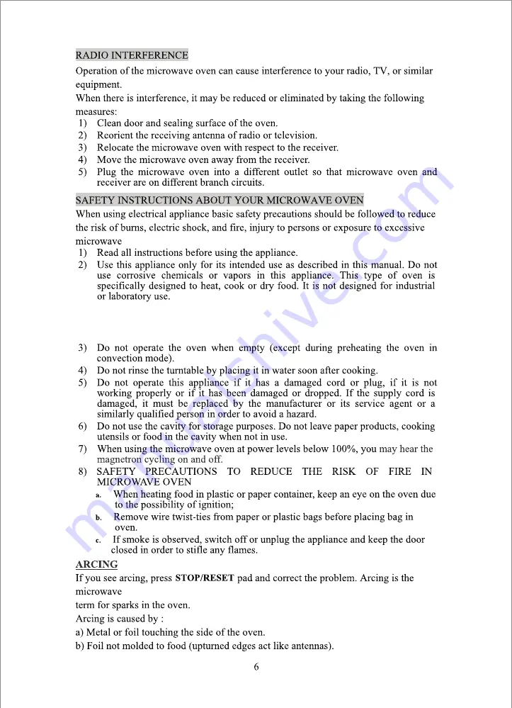 IFB 25SC4 Manual Download Page 6