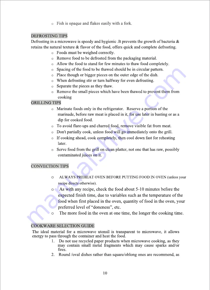 IFB 25SC4 Manual Download Page 10