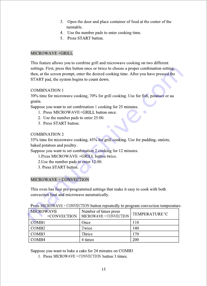 IFB 25SC4 Manual Download Page 15