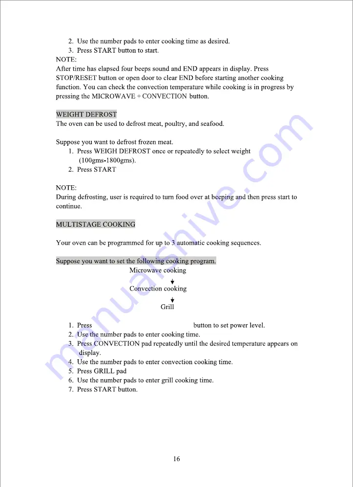 IFB 25SC4 Manual Download Page 16