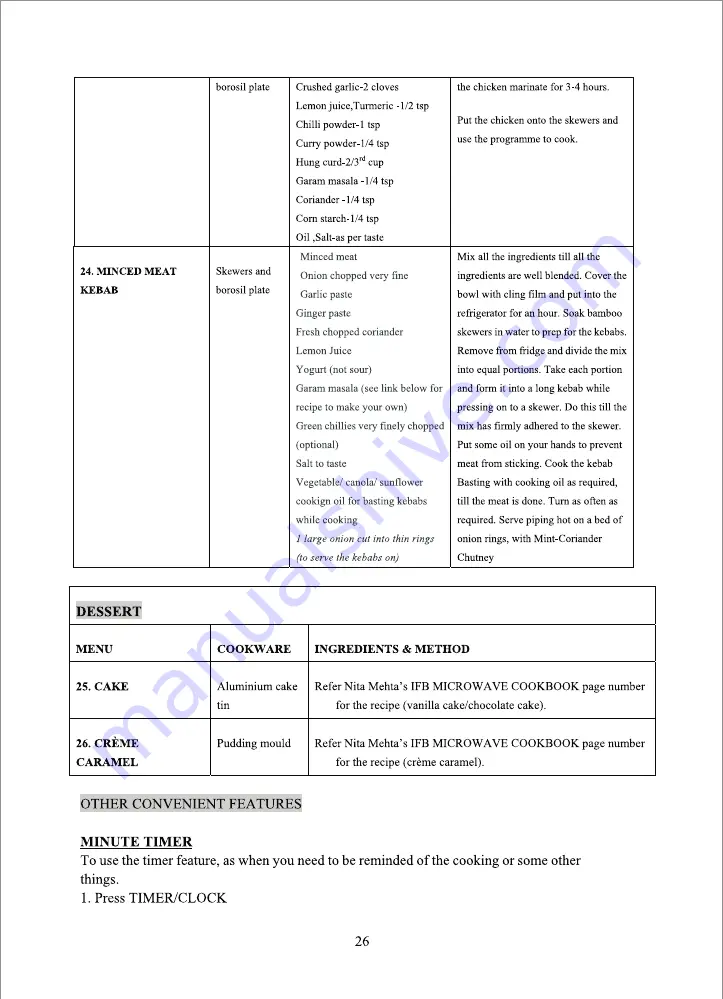 IFB 25SC4 Manual Download Page 26