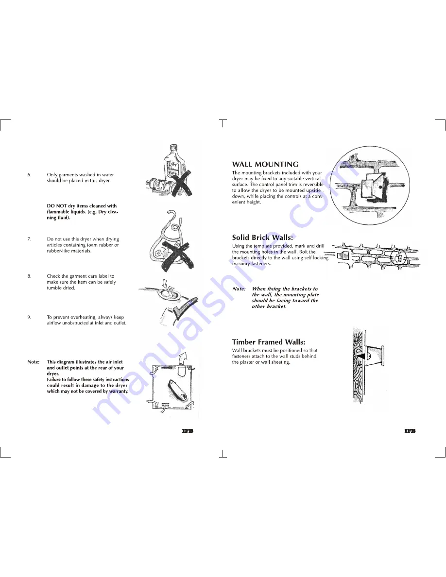 IFB EASYDRY 550 Operating Manual Download Page 9