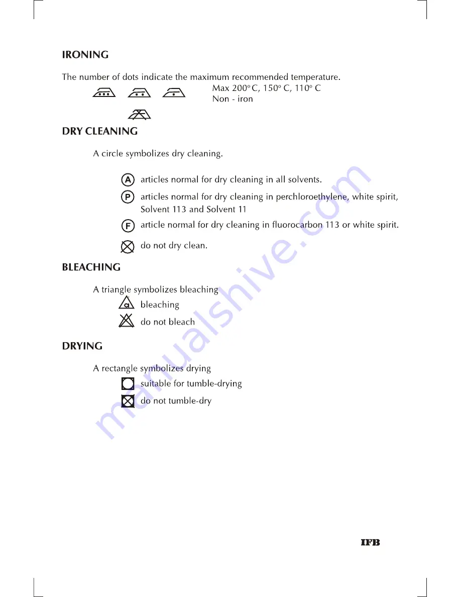 IFB ELENA Operating Manual Download Page 15