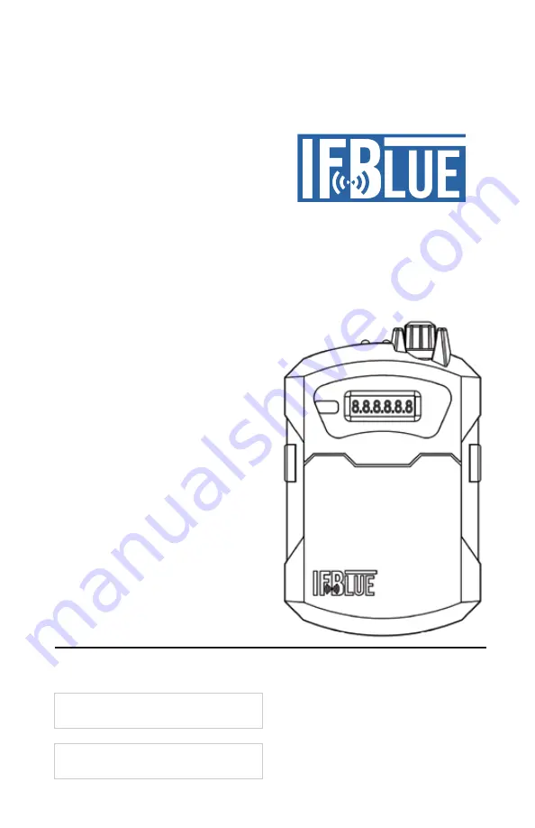 IFBlue IFBR1C Quick Start Manual Download Page 1