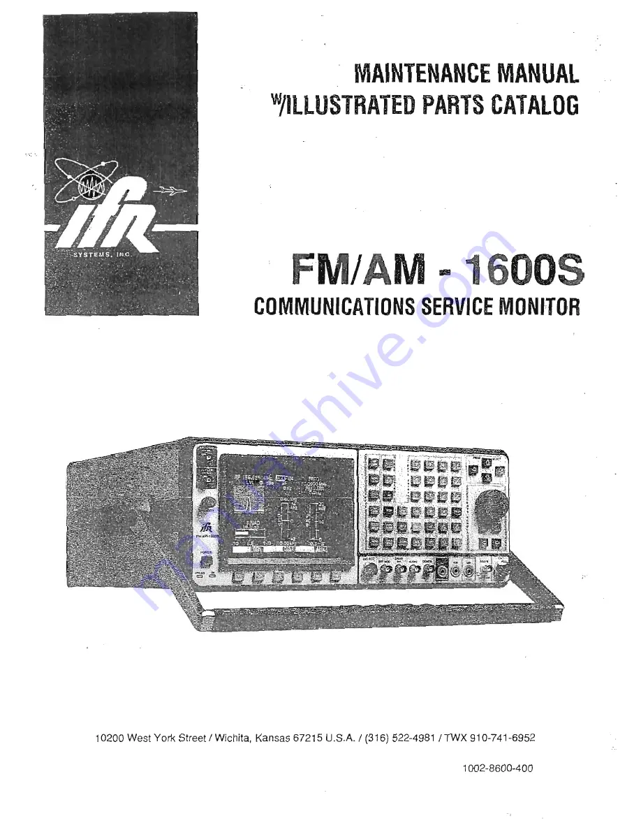 IFR Systems FM-1600S Maintenance Manual Download Page 1