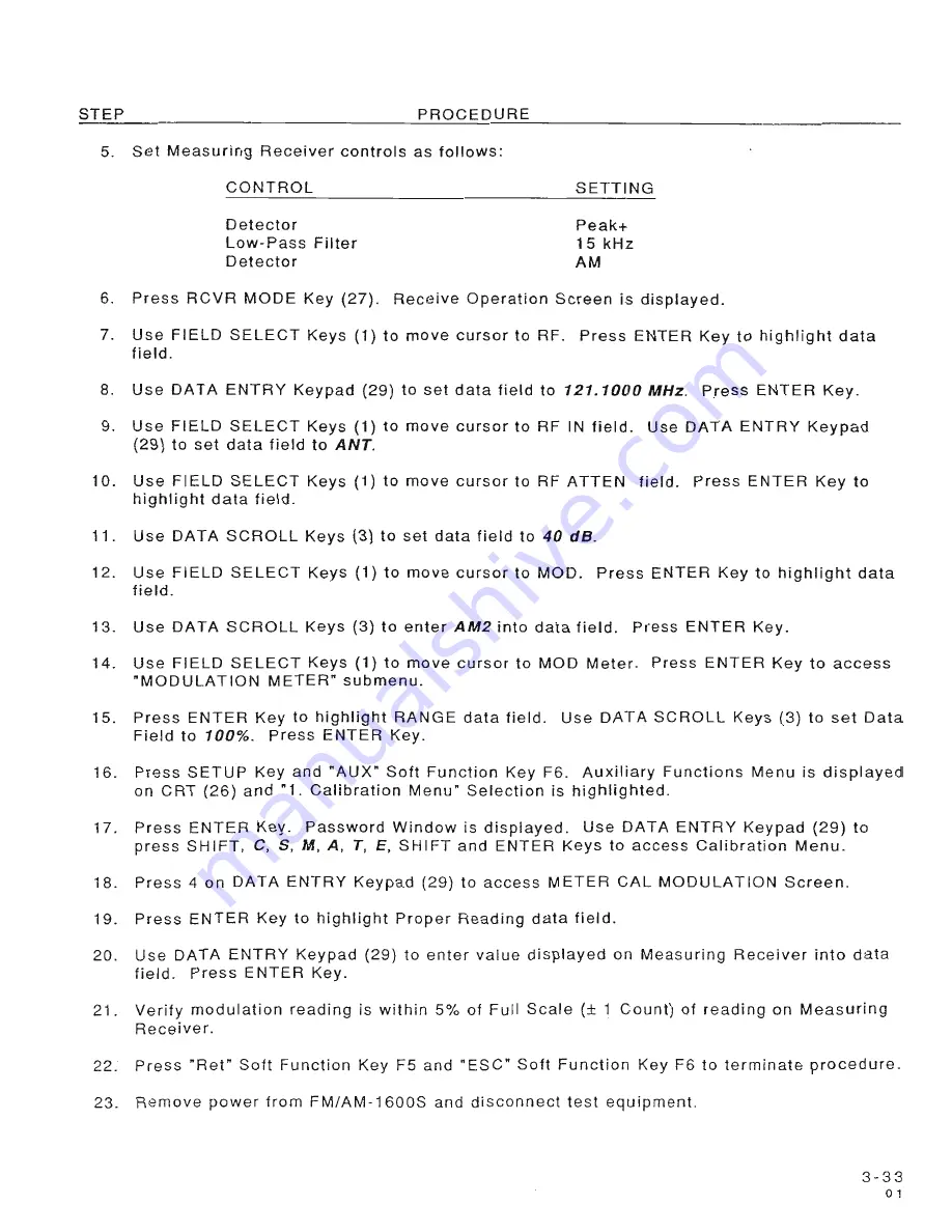 IFR Systems FM-1600S Maintenance Manual Download Page 126