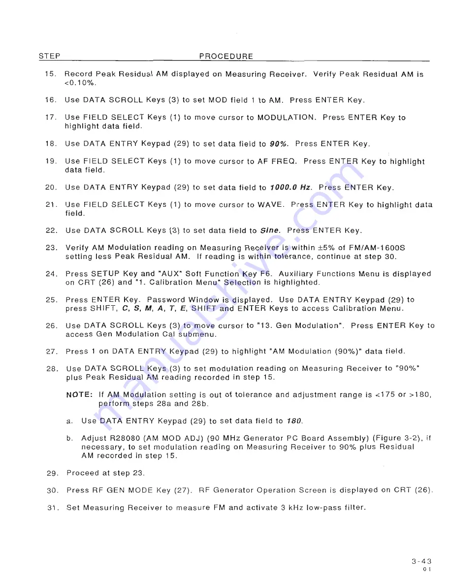 IFR Systems FM-1600S Maintenance Manual Download Page 138