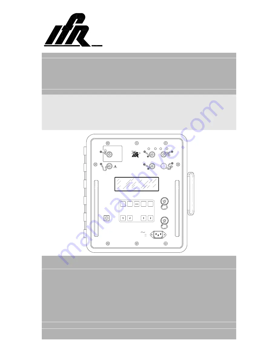 IFR ATC-601-2 Operation Manual Download Page 1