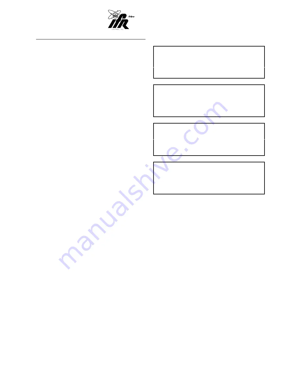 IFR ATC-601-2 Operation Manual Download Page 58