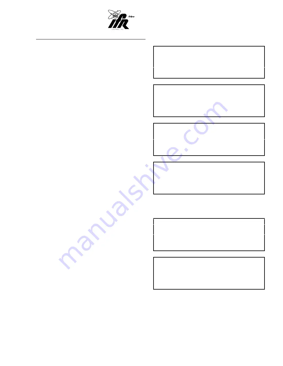 IFR ATC-601-2 Operation Manual Download Page 62