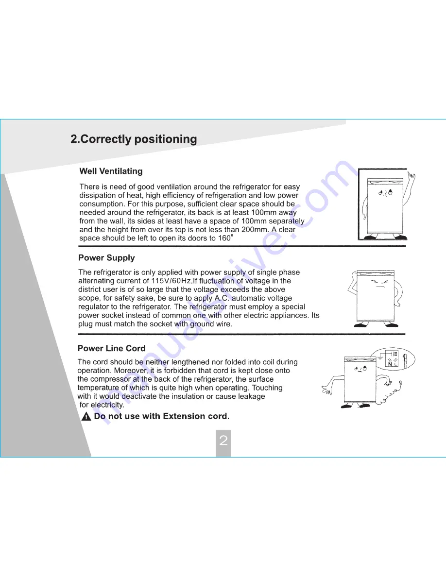 Igloo FR329 Operating Instructions Manual Download Page 3