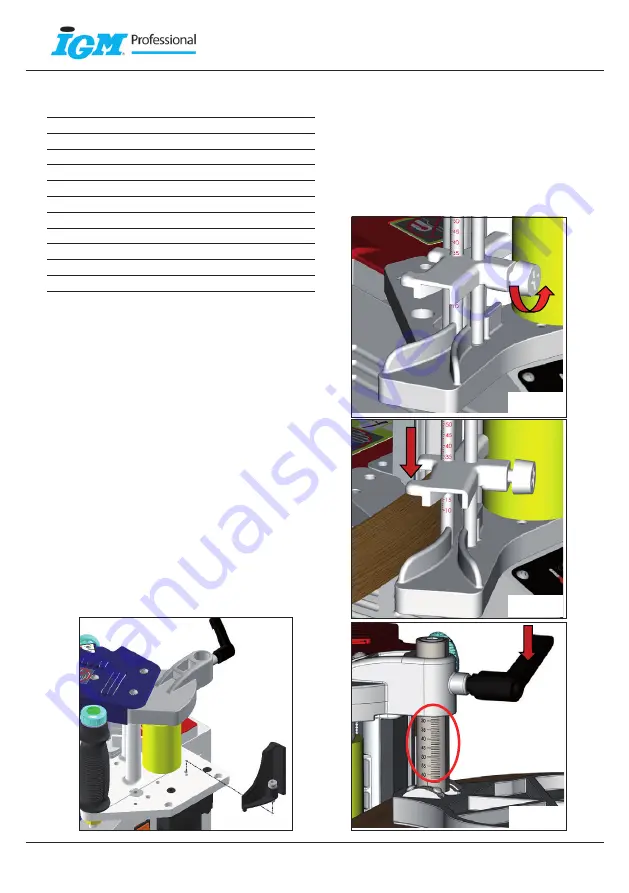 IGM Professional 142-BR300 Instructions Manual Download Page 21