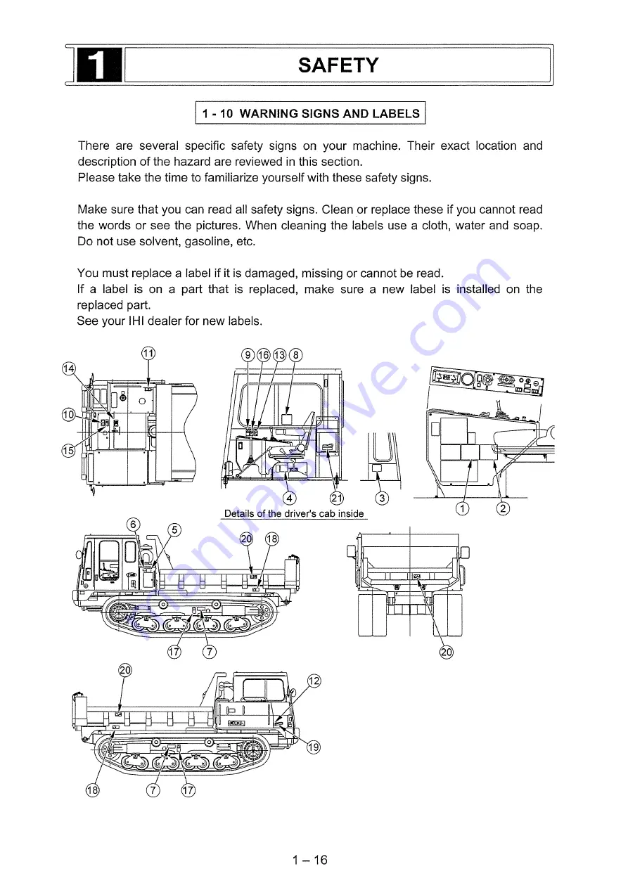 IHI IC100-2 Operation Manual Download Page 21